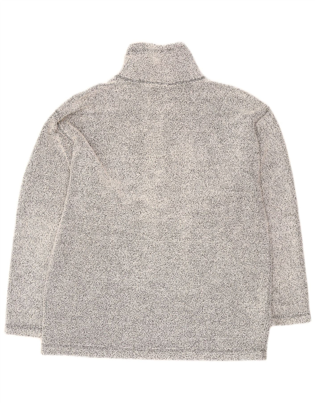 Reebok Haut à Manches Longues Zip Neck Homme Gris Moyen Moucheté