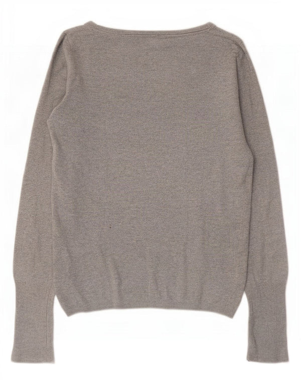 Zara Pull col bateau pour femme UK 12 Rayonne gris moyen