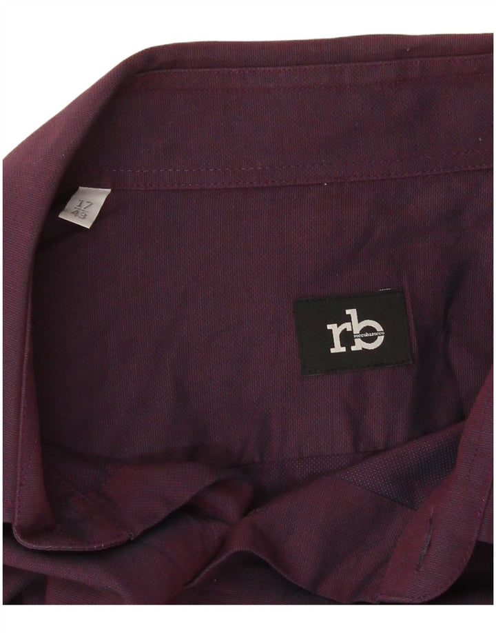Roccobarocco Chemise Homme Taille 17 43 XL Violet