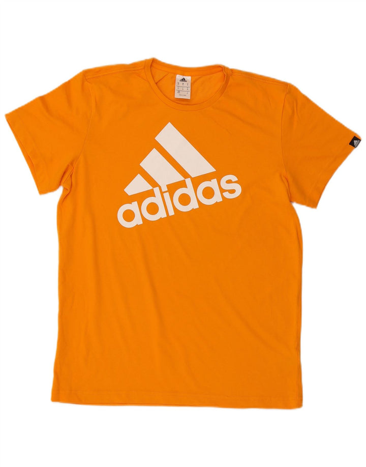 Adidas T-shirt graphique pour homme en coton orange moyen