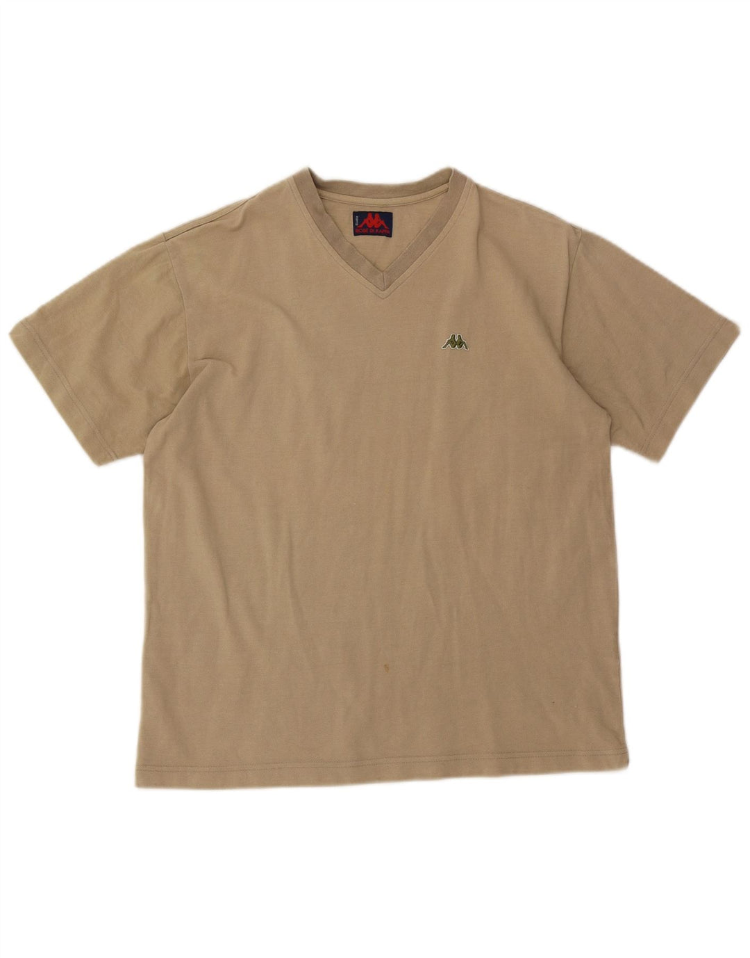 Kappa T-Shirt Homme Top Large Beige Coton