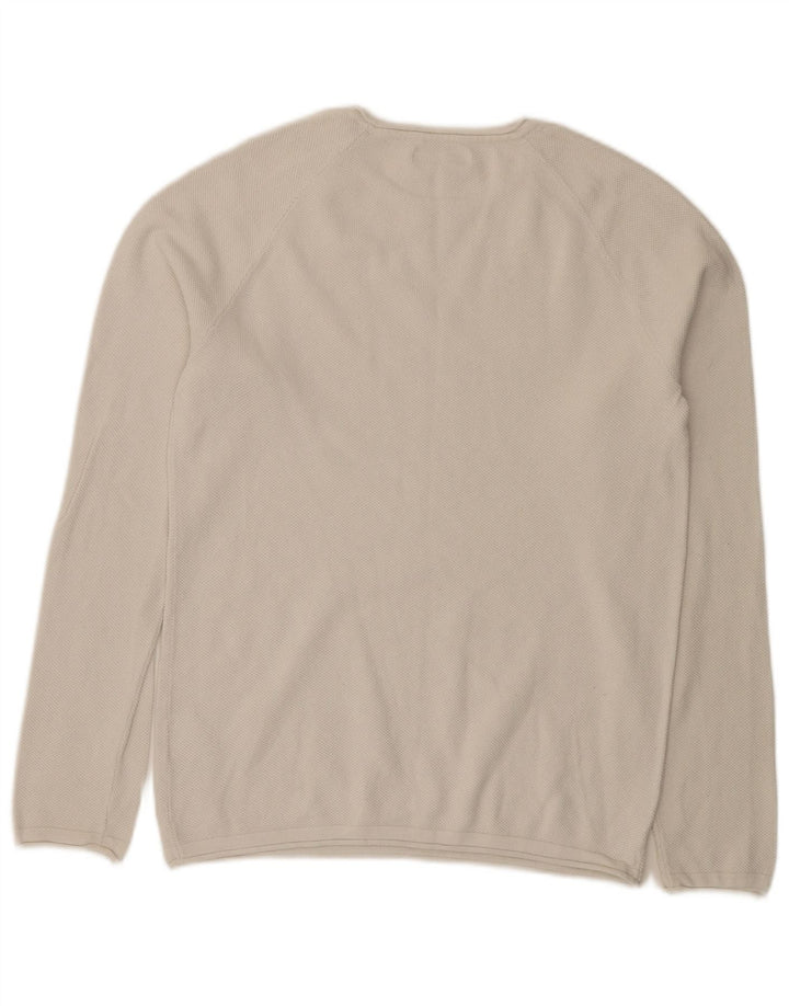 Jack & Jones Pull Col Bateau Homme Blanc Moyen Coton