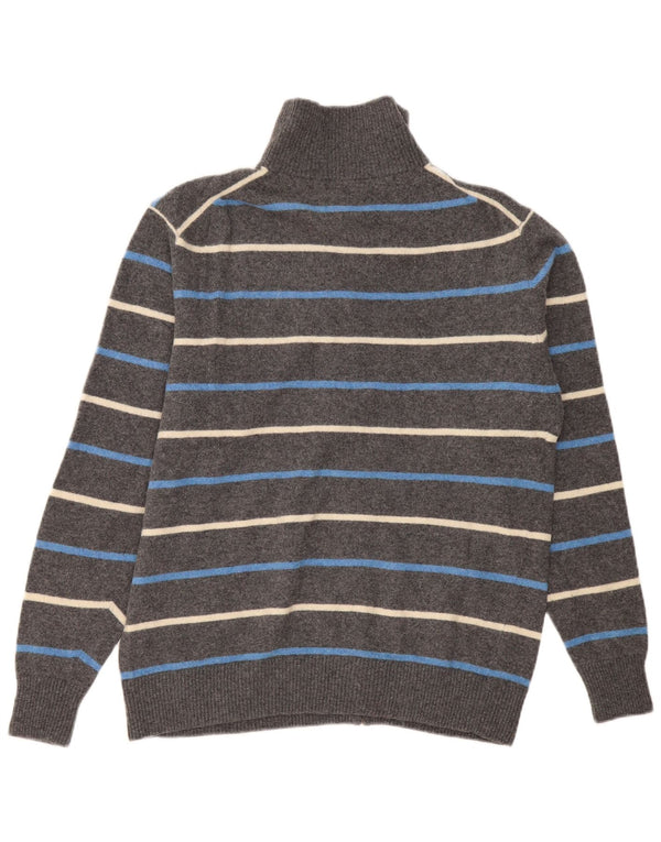 Kappa Cardigan Homme Pull 2XL Gris Rayé Laine