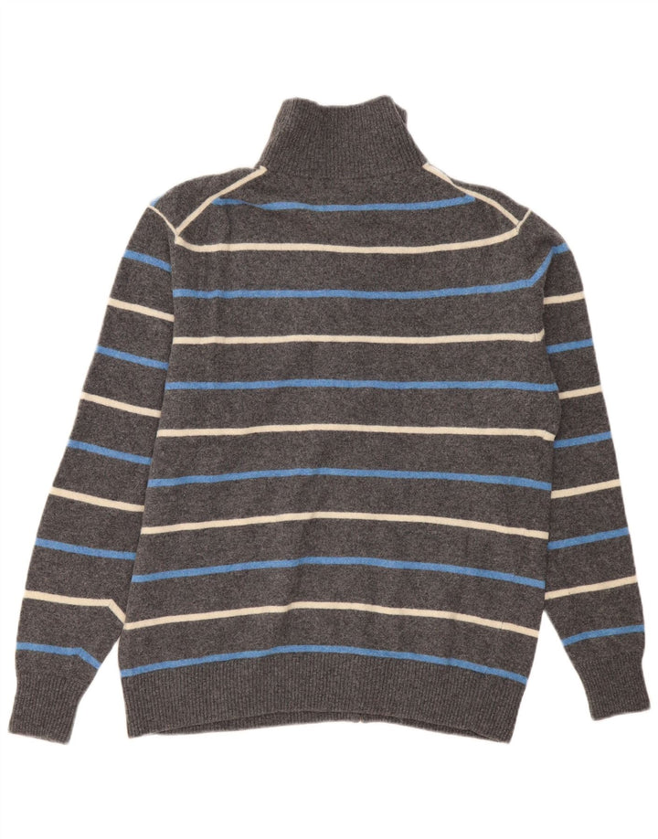 Kappa Cardigan Homme Pull 2XL Gris Rayé Laine