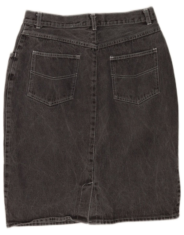 jupe en denim femme vintage IT 42 Moyen W28 Coton Gris