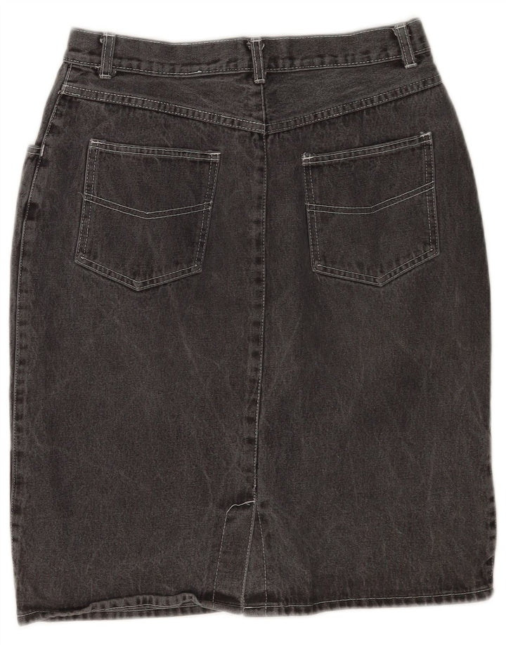 jupe en denim femme vintage IT 42 Moyen W28 Coton Gris