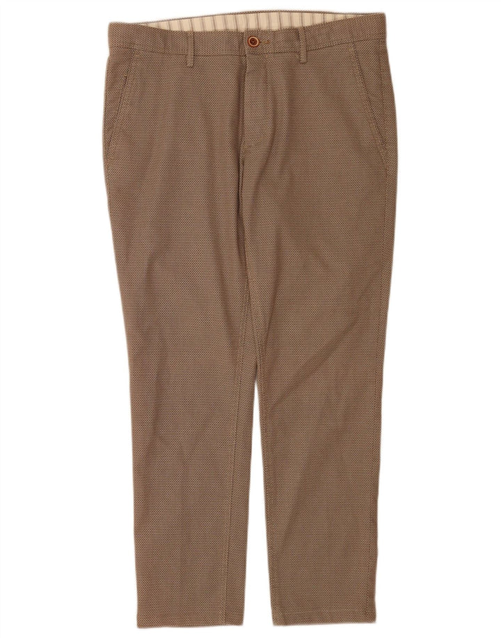 Massimo Dutti Pantalon Chino Homme EU 40 Medium W31 L27 Marron Géométrique