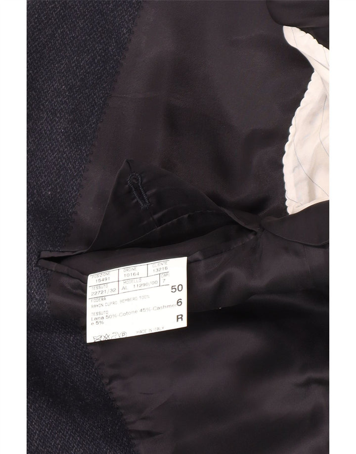 Canali Veste Blazer 2 Boutons Homme IT 50 Grande Laine Bleu Marine