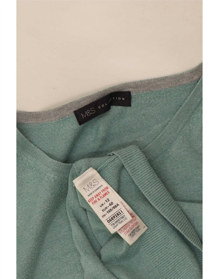 Marks & Spencer Cardigan pour femme en viscose vert moyen UK 42
