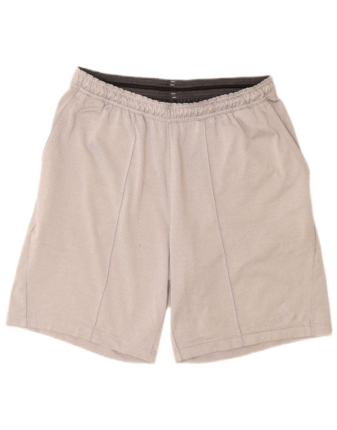 ADIDAS Short de sport Climacool pour hommes, grand, gris, polyester