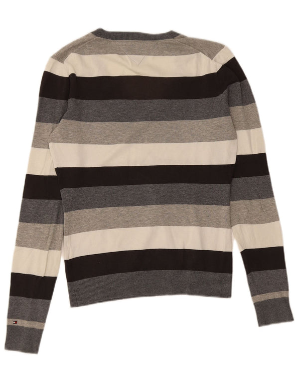Tommy Hilfiger Pull col V pour femme UK 10 Small Multicolore