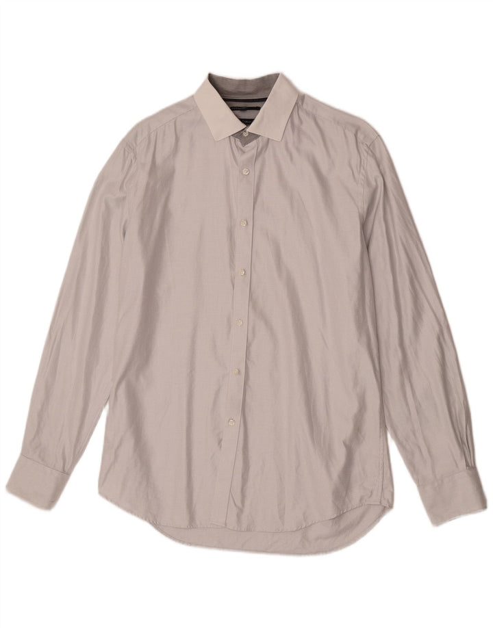Marks & Spencer Chemise autographe pour homme Taille 41 Coton gris moyen