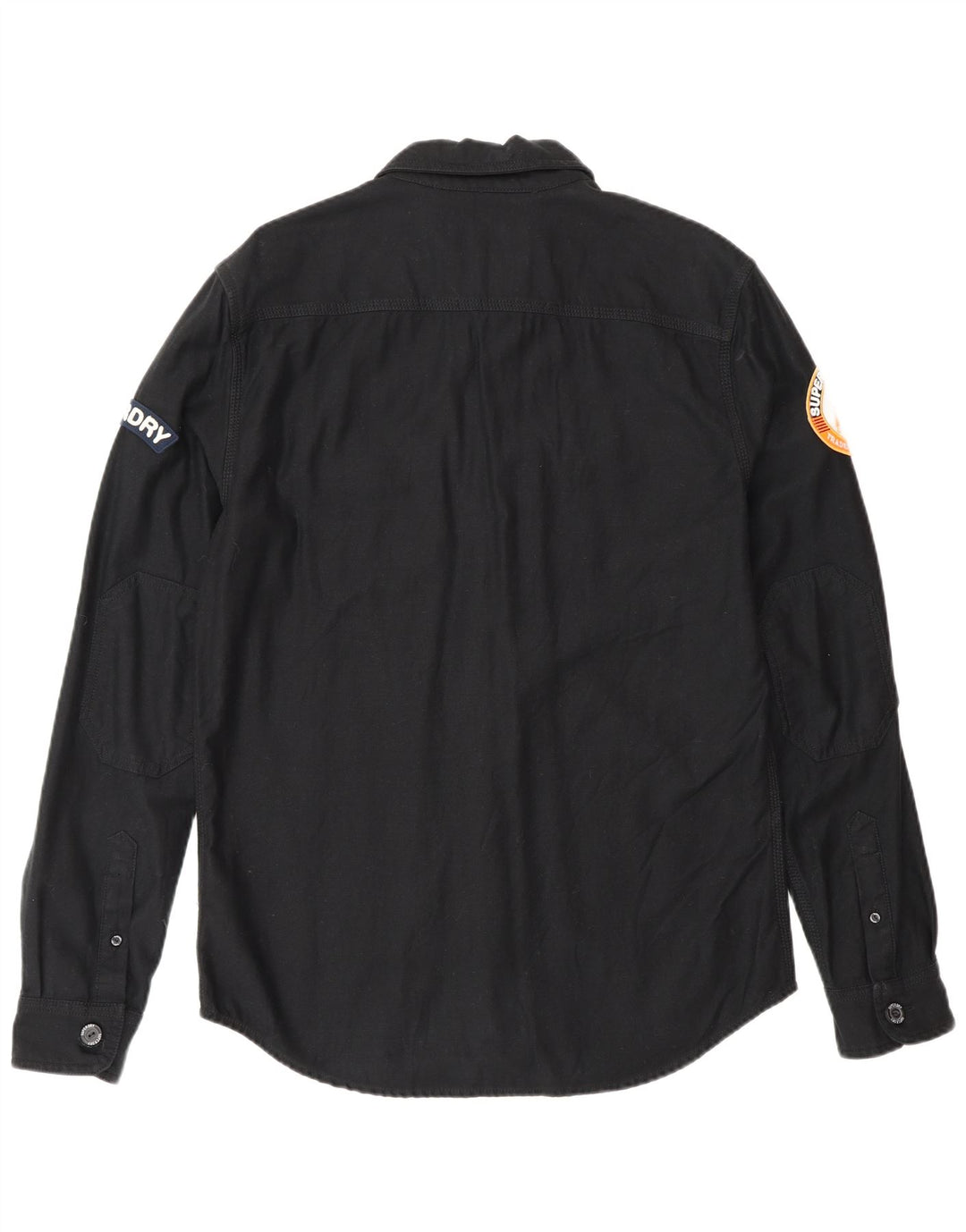 Superdry Chemise Militaire Large Noir Coton Homme