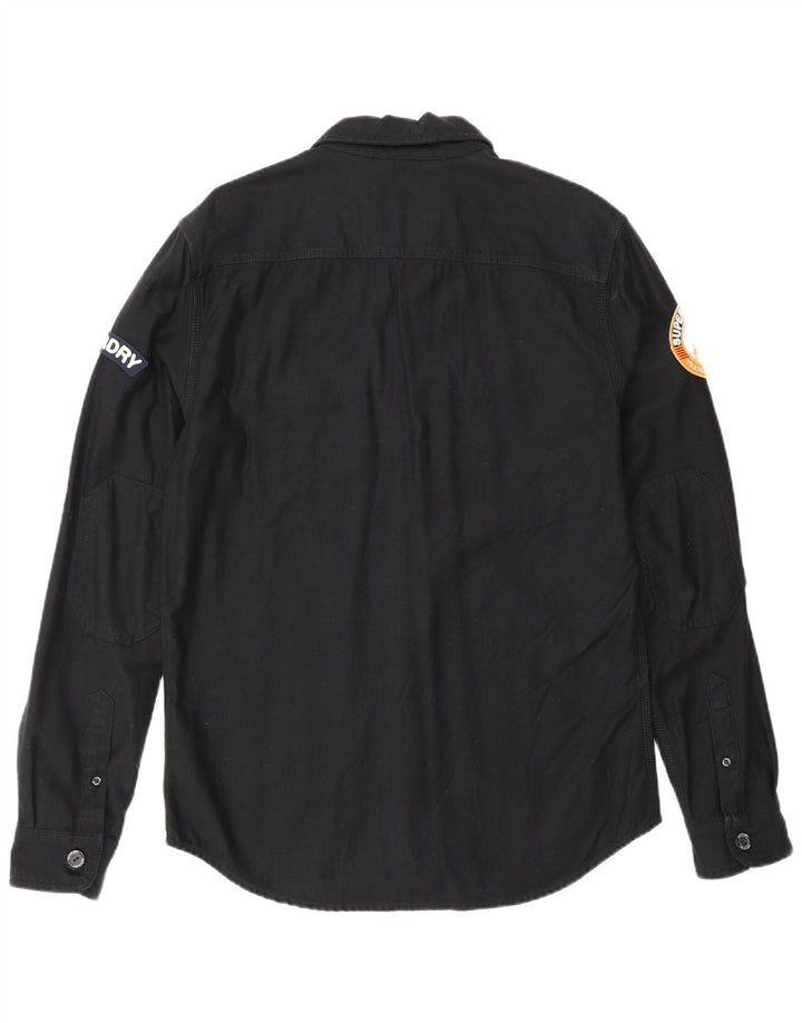 Superdry Chemise Militaire Large Noir Coton Homme
