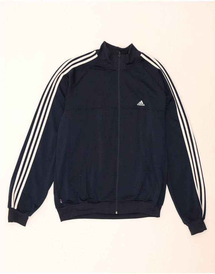 Adidas Veste de survêtement pour homme Taille L Bleu marine Polyester