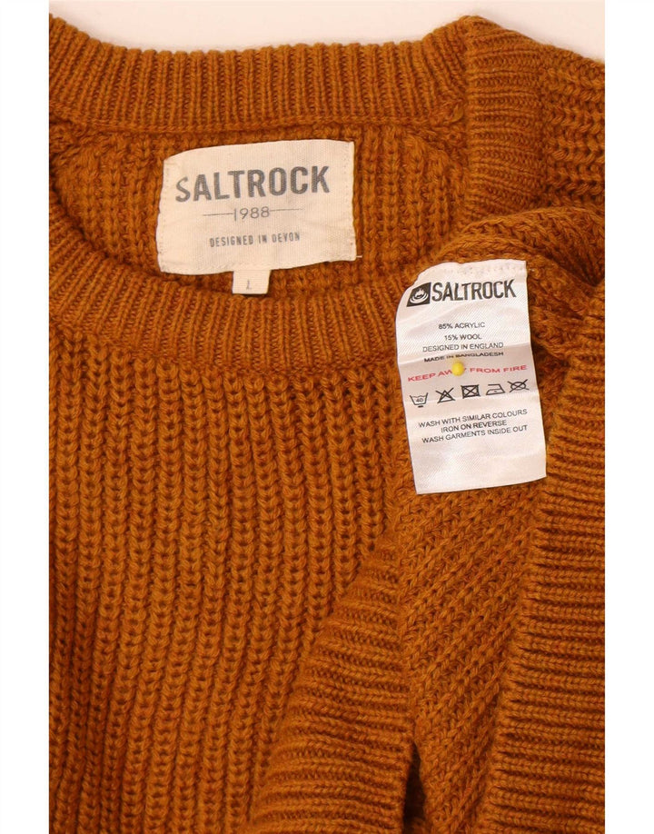 Saltrock Pull à col rond pour homme en acrylique jaune Large