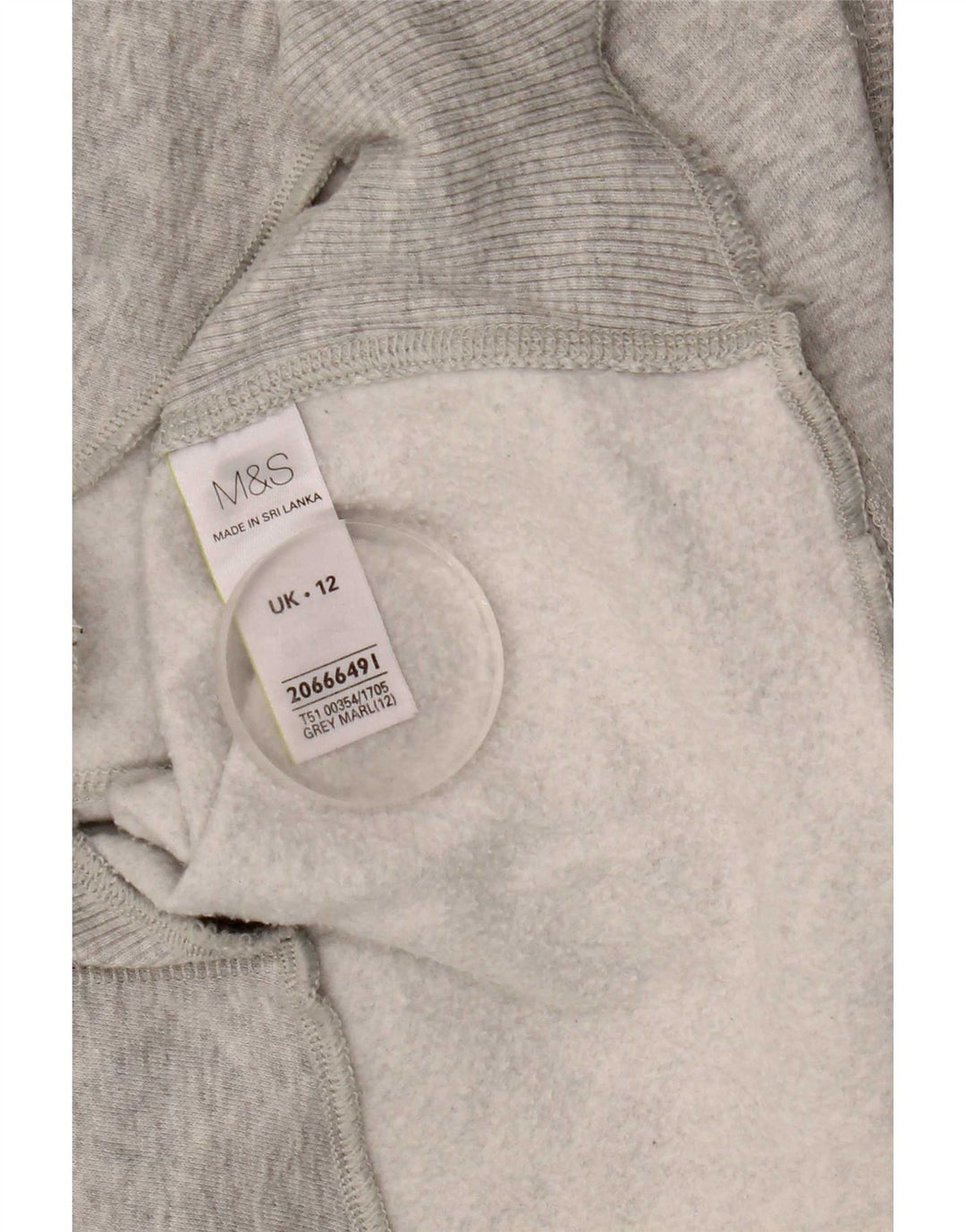 Marks & Spencer Pull à capuche pour femme UK 12 Gris moyen Coton
