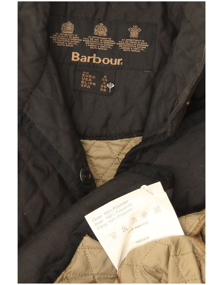 Barbour Veste matelassée pour femme UK 8 Small Noir Polyester