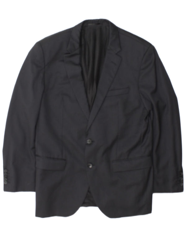 Hugo Boss Veste blazer sur mesure à 2 boutons pour homme EU 52 XL Gris à fines rayures