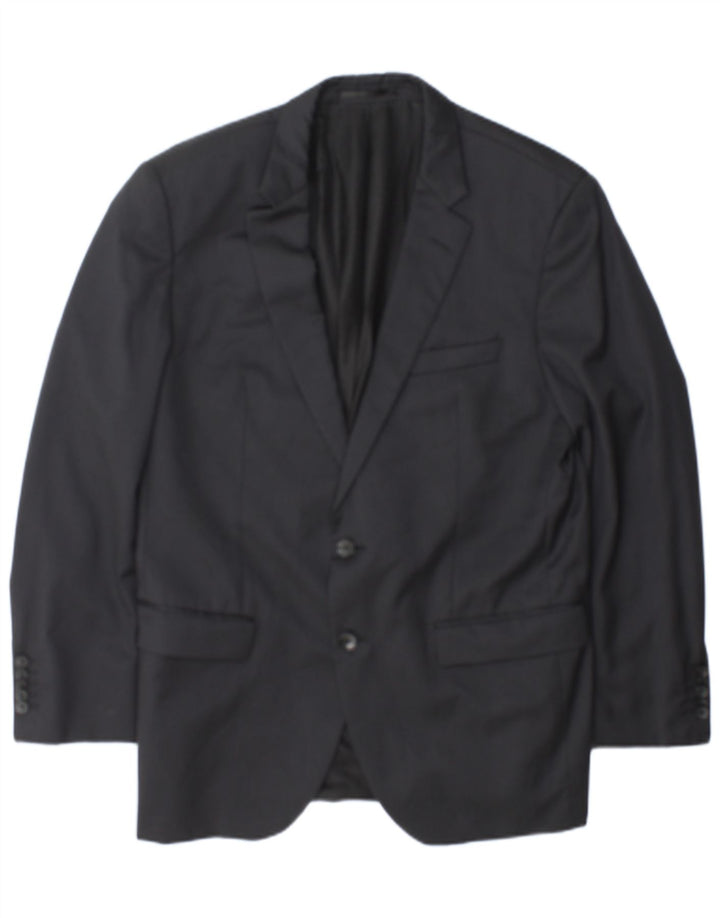 Hugo Boss Veste blazer sur mesure à 2 boutons pour homme EU 52 XL Gris à fines rayures