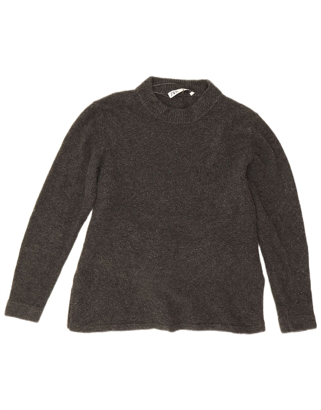 Zara Pull ras du cou pour femme UK 14 Gris moyen