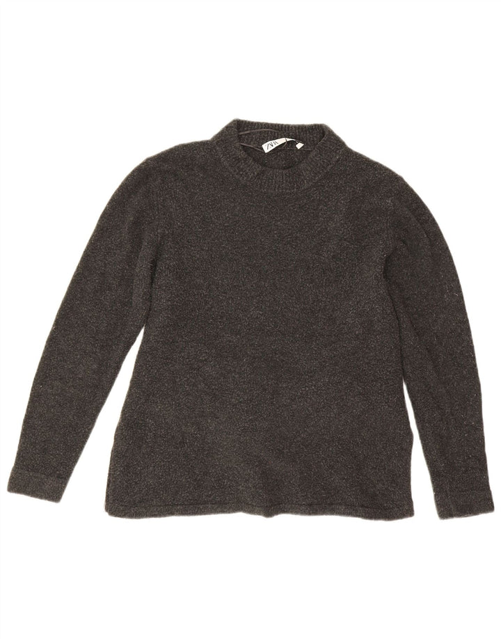 Zara Pull ras du cou pour femme UK 14 Gris moyen