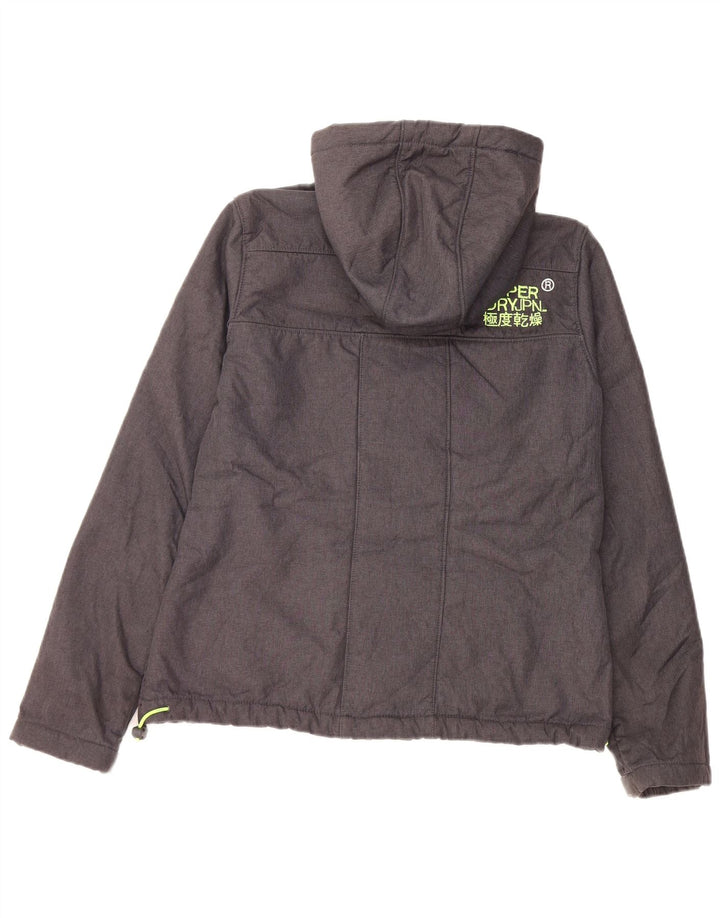 Superdry Veste coupe-vent Windtrekker pour femme UK 16 Large Gris Polyester