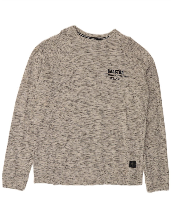 GAASTRA Haut Homme Manches Longues 3XL Gris Moucheté Coton