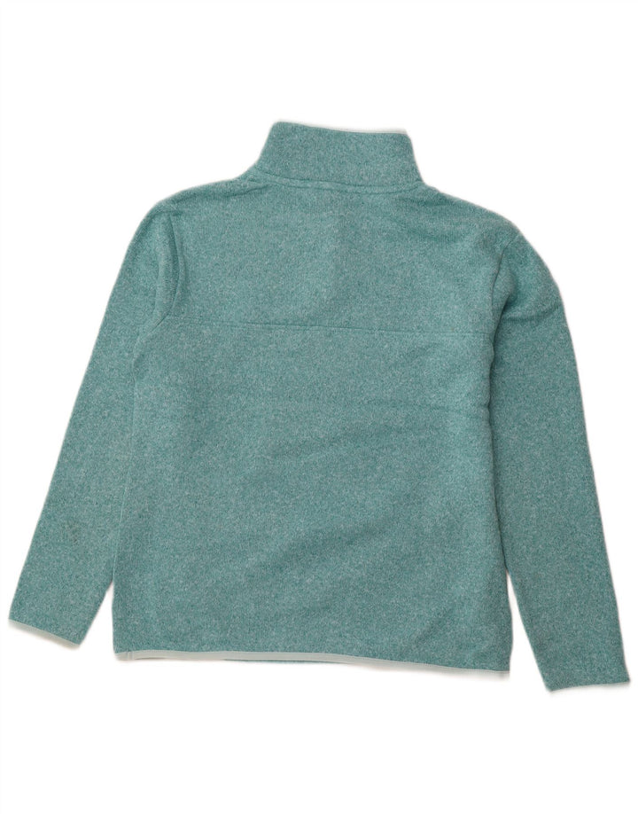 EDDIE BAUER Sweat-shirt à col boutonné pour femme UK 14 Turquoise moyen