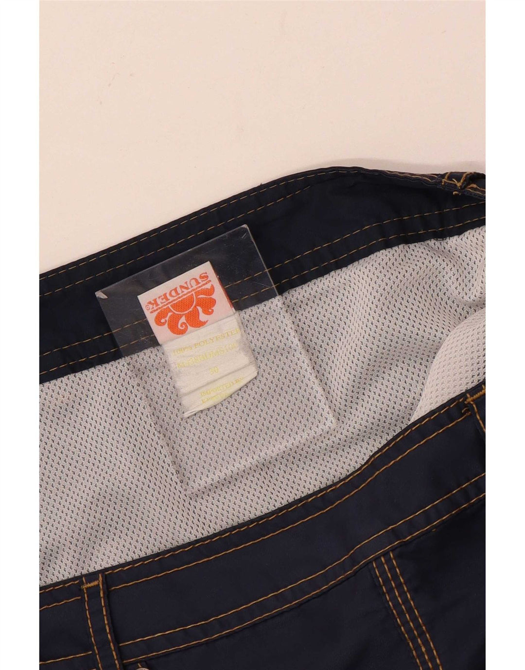 Short de bain homme Sundek polyester bleu marine moyen