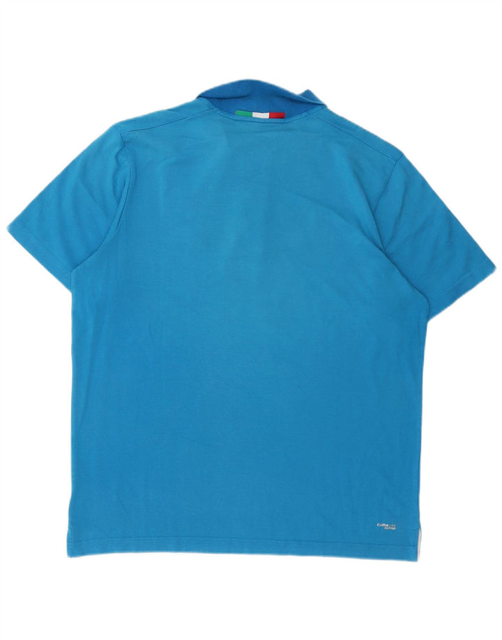ADIDAS Polo graphique Italia homme grand bleu coton