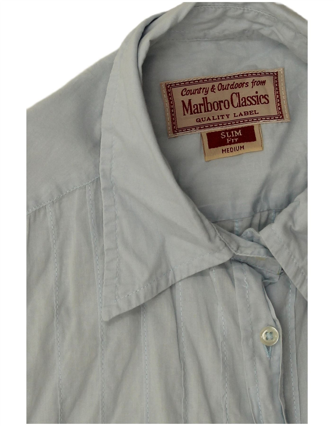 Marlboro Classics Chemise slim sans manches pour femme UK 14 Bleu moyen