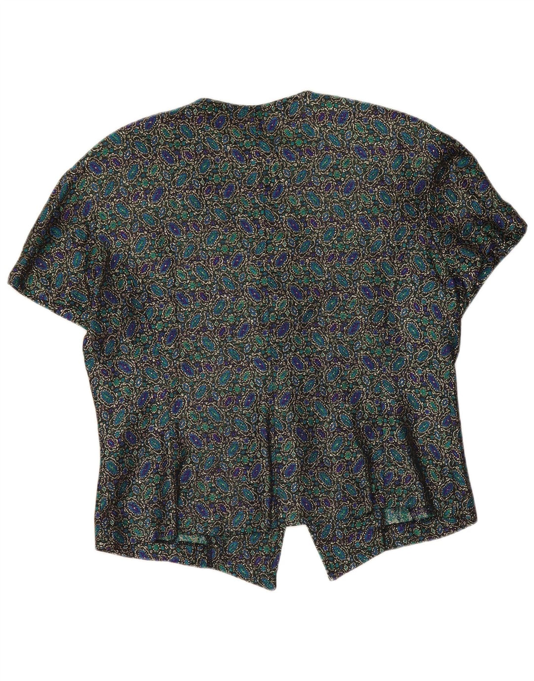 Andrea Mare Chemisier court à manches courtes pour femme UK 14 Large Multicolore