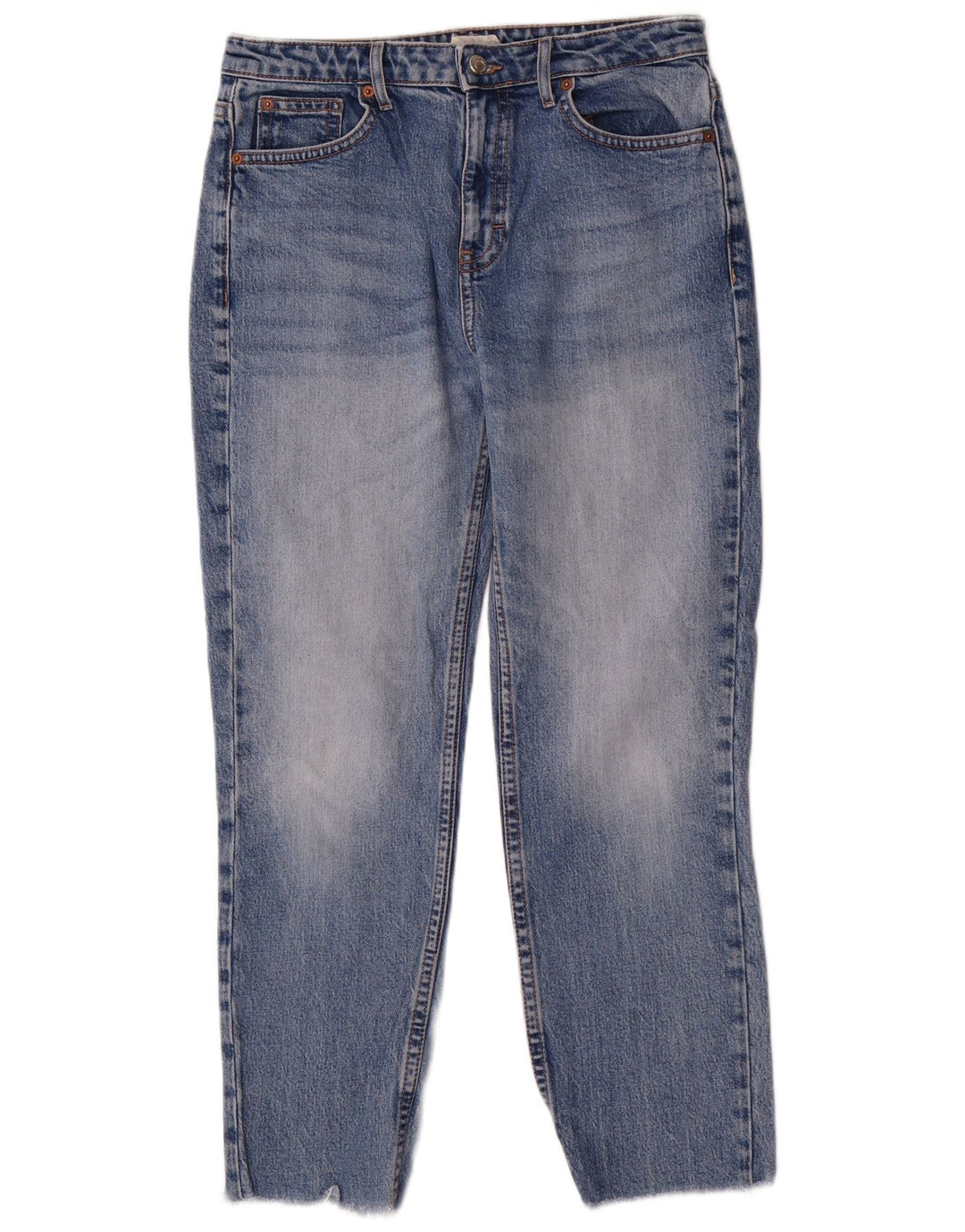Topshop Jean droit femme W30 L26 bleu polyester