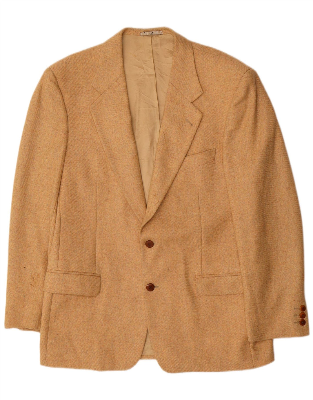 VALENTINO Veste Blazer 2 Boutons Homme IT 52 XL Beige Laine Vierge