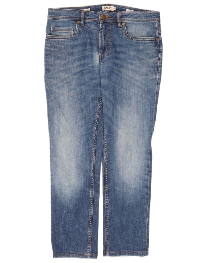 Dack's Jean slim court pour femme IT 48 XL W32 L26 Bleu Coton