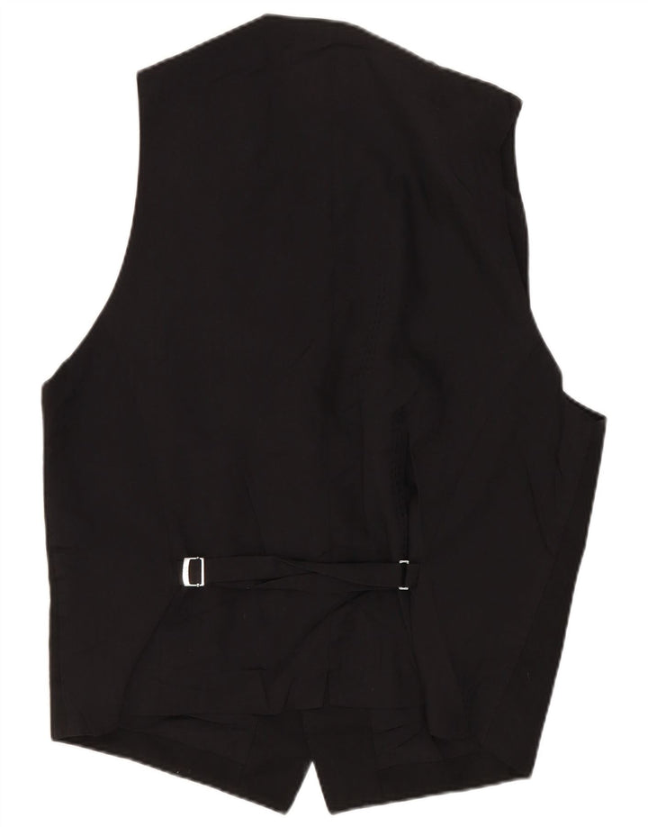HUGO BOSS Hommes Gilet IT 46 Petit Noir Laine Vierge