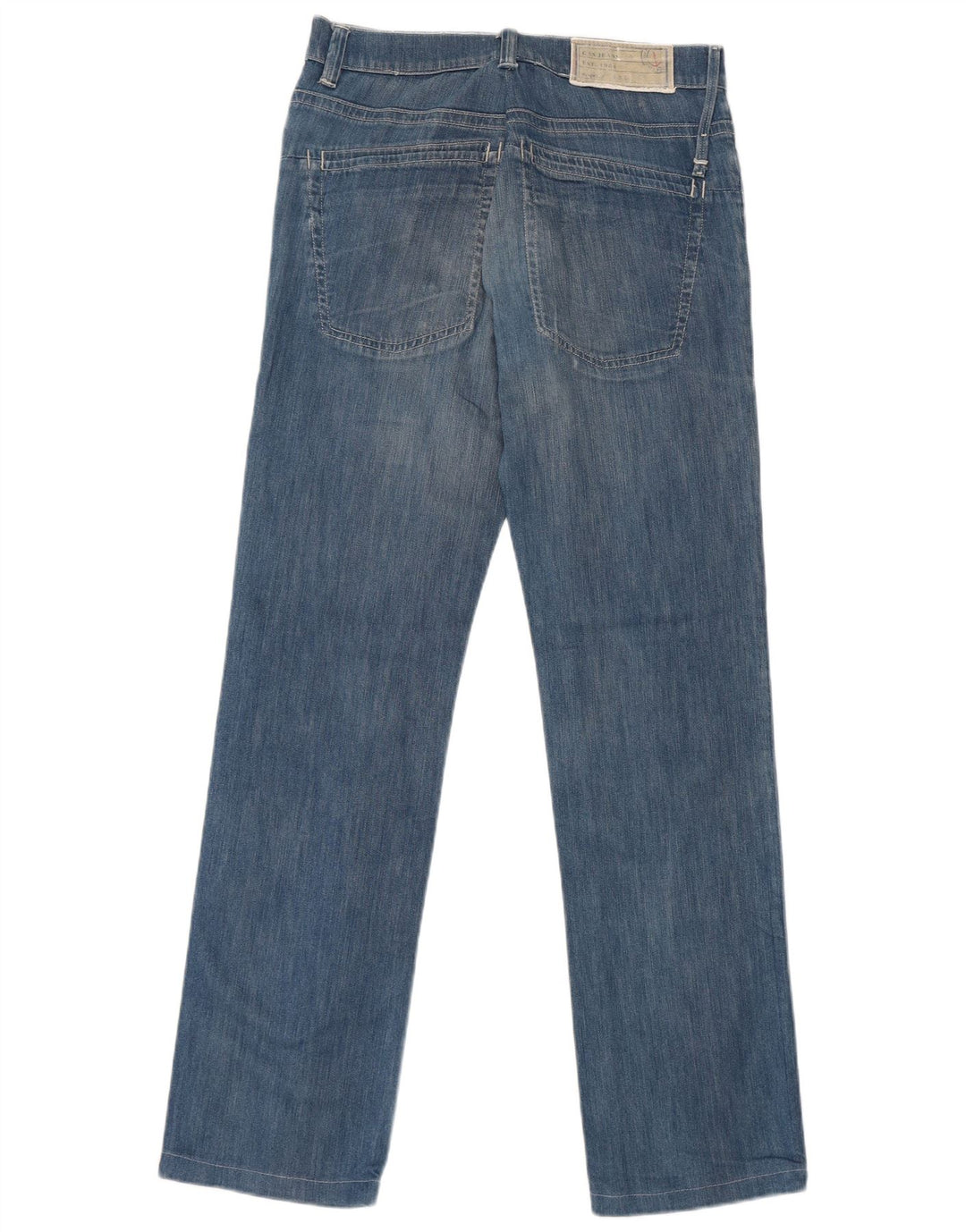 Gas Jean droit femme W32 L32 bleu coton