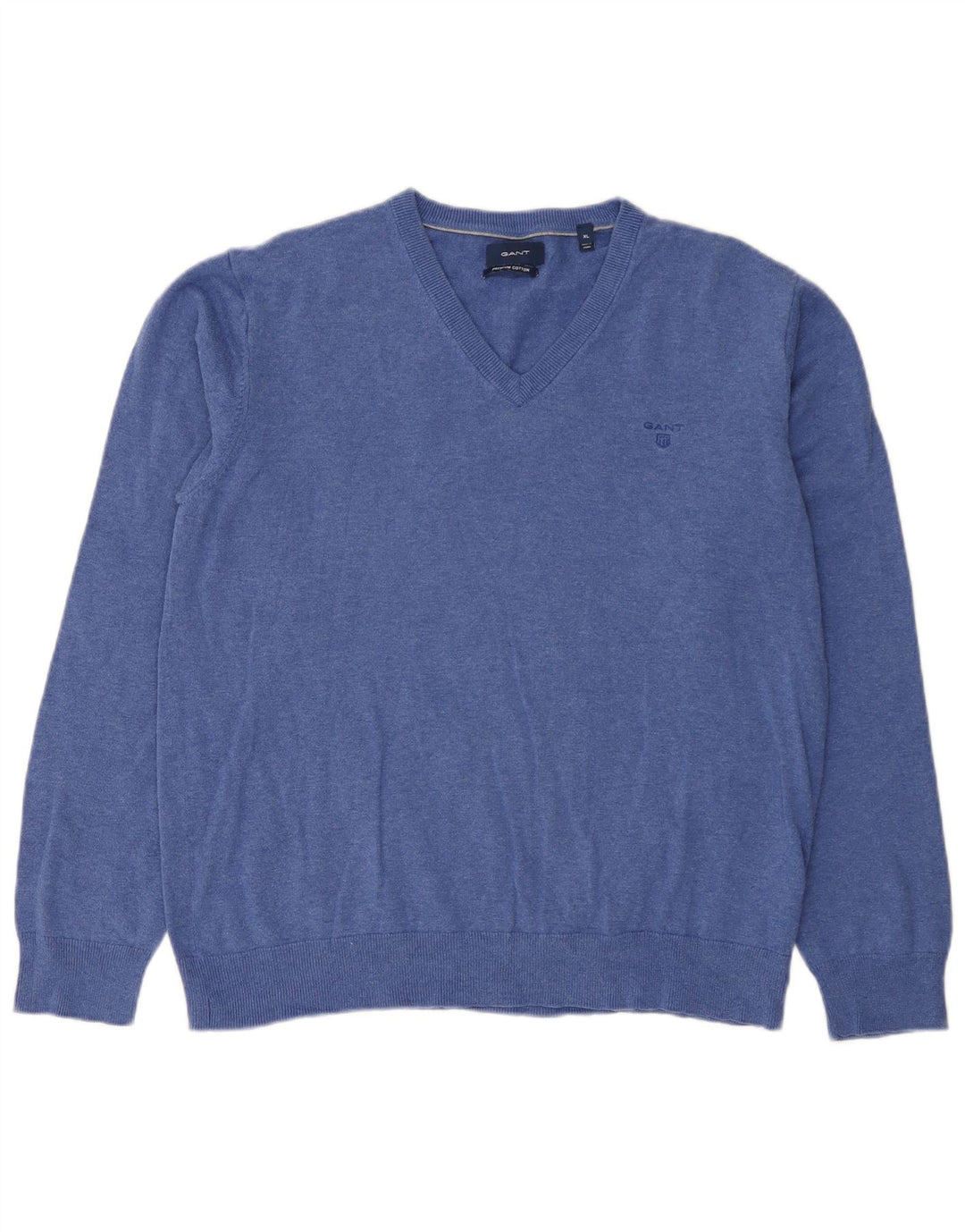 Gant Pull Col V Homme XL Bleu Coton