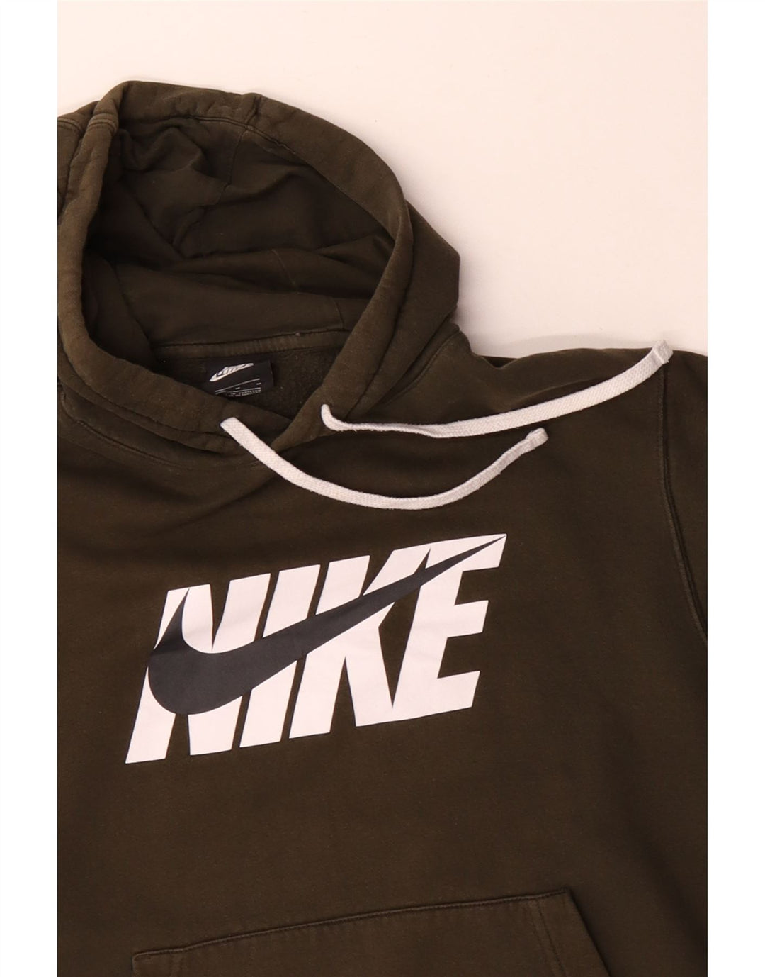 Nike Pull à capuche graphique en coton kaki moyen pour homme