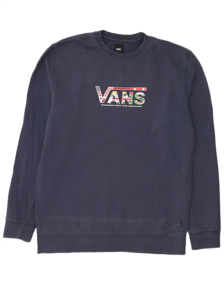 VANS Sweat-shirt graphique pour homme en coton bleu marine Taille L