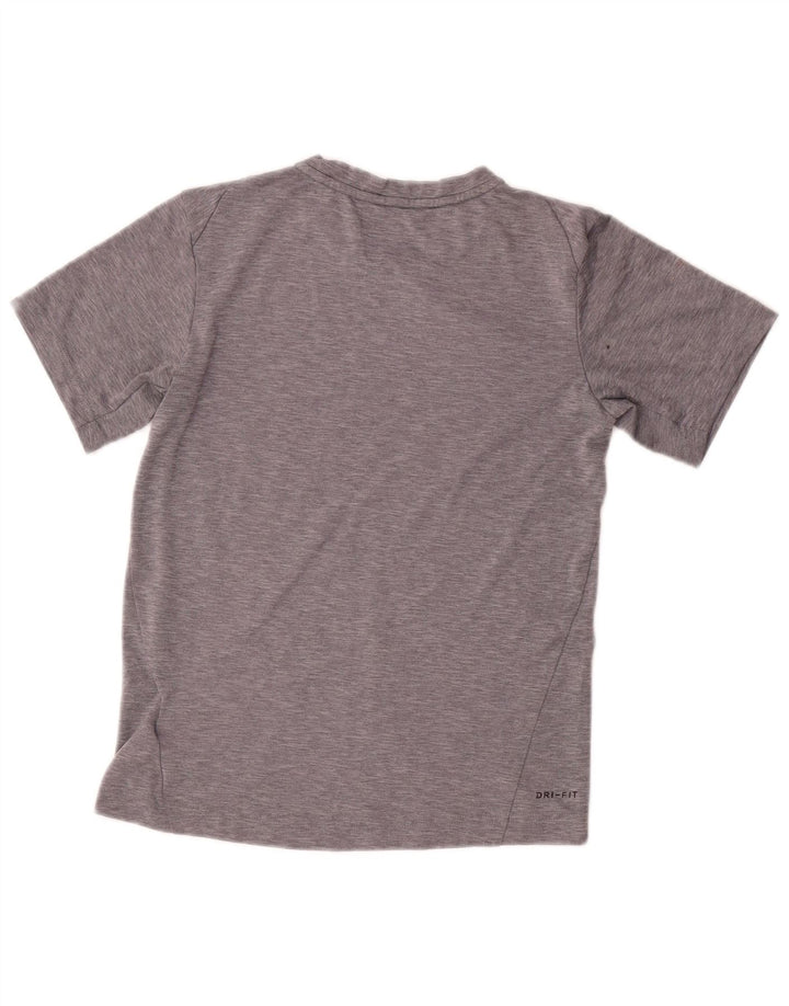 Nike Garçon Dri Fit Graphic T-Shirt Top 10-11 ans Gris Moyen Polyester