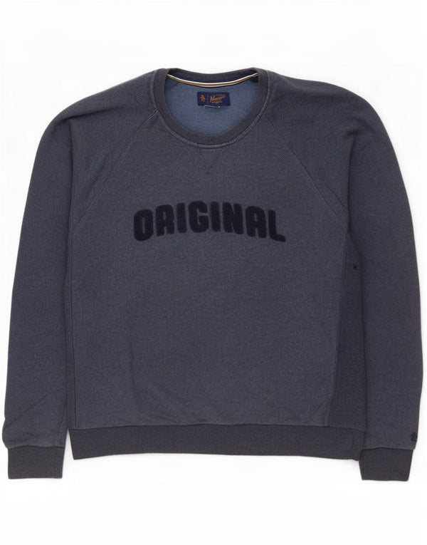Penguin Sweat-Shirt Graphique Homme XL Bleu Marine Coton