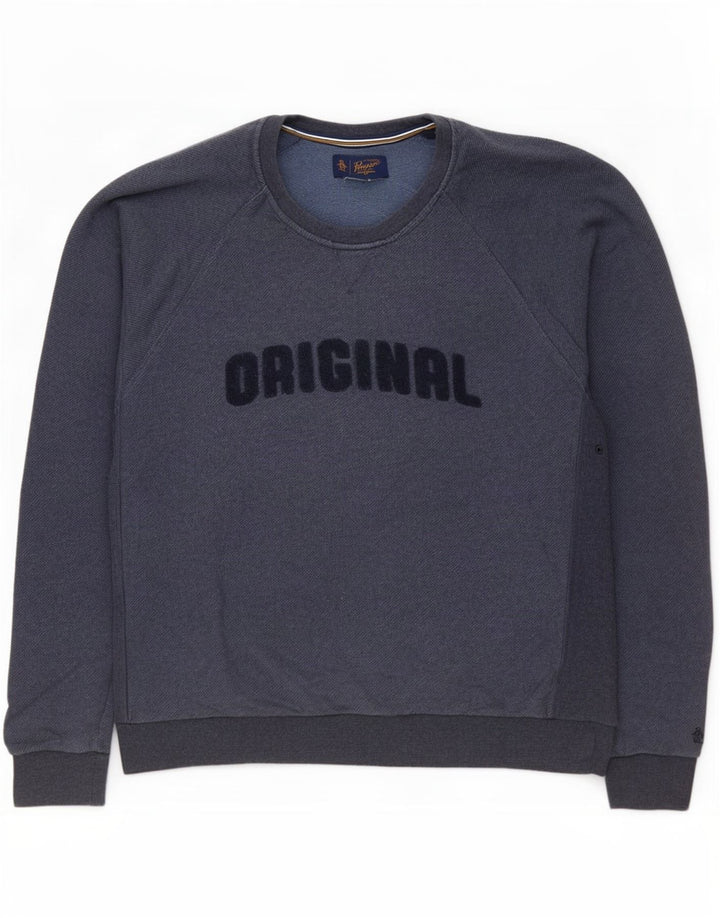 Penguin Sweat-Shirt Graphique Homme XL Bleu Marine Coton