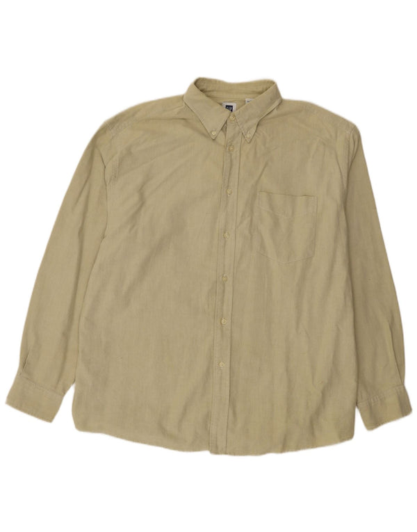 Gap Chemise Ample Homme Large Beige Coton