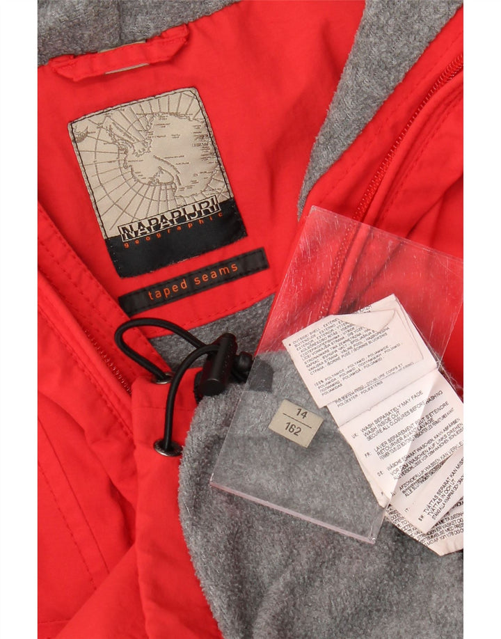 Napapijri Veste Anorak Graphique Graphique Garçon 13-14 ans Rouge Polyamide