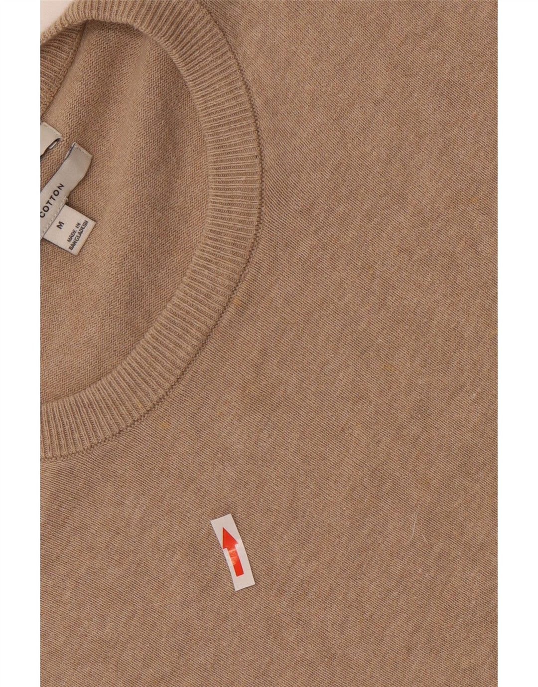 Marks & Spencer Pull col rond homme en coton beige moyen