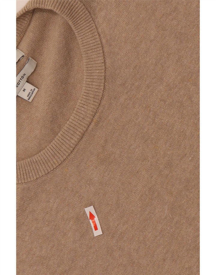 Marks & Spencer Pull col rond homme en coton beige moyen