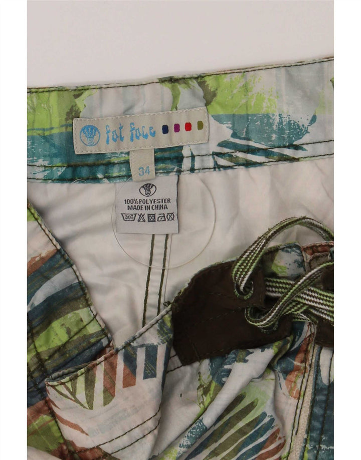 Fat Face Short de bain pour homme en polyester floral multicolore
