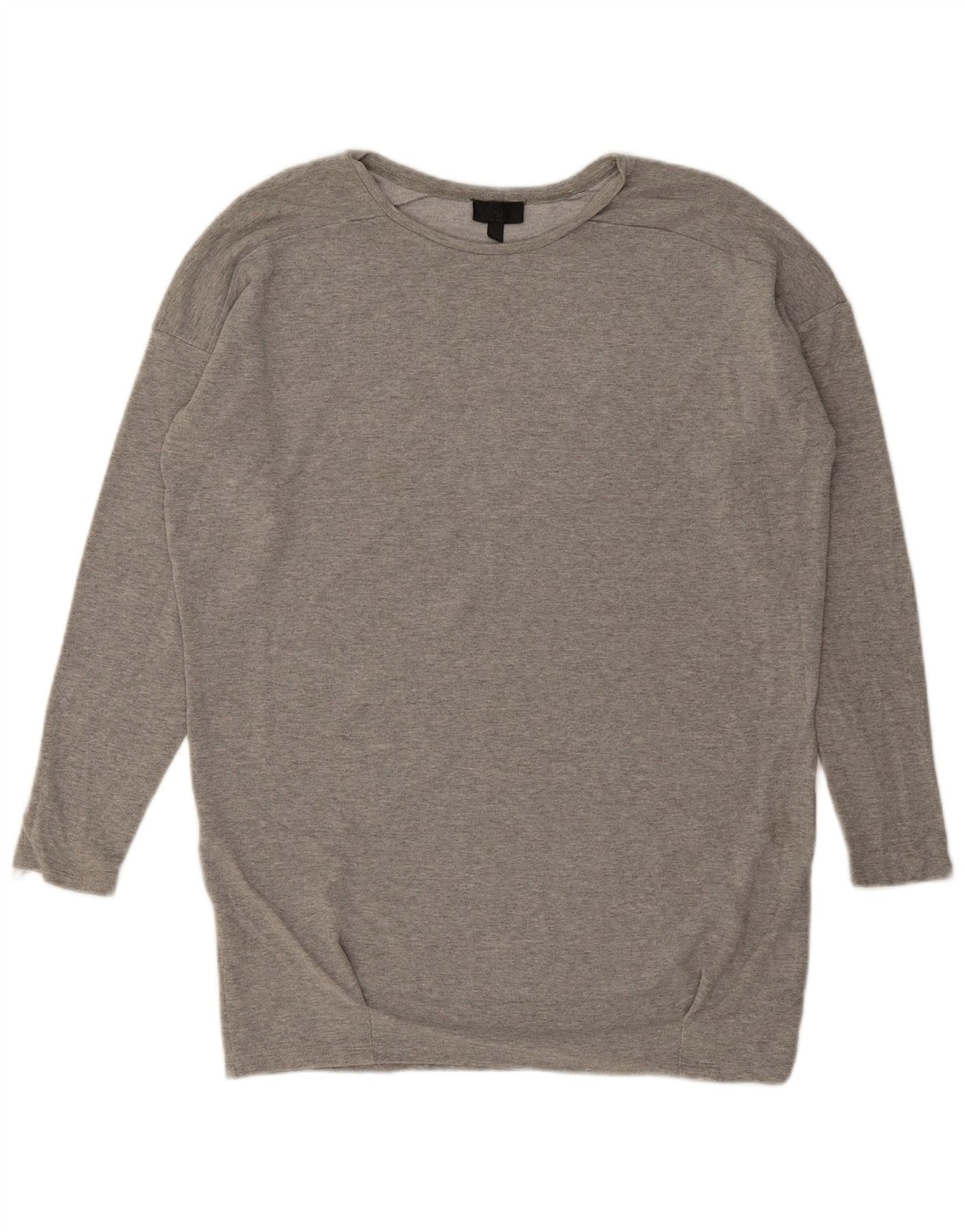 Topshop Femme Haut Oversize Manches Longues UK 42 Gris Moyen Viscose